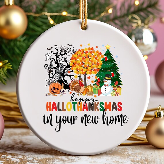 New Home Ornament: Real Estate Client Gift, Metal Holiday Keepsake