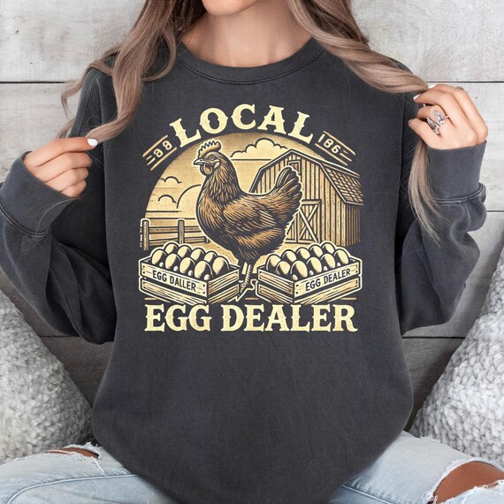 Country Chicken Comfort Color Sweatshirt, Cozy Farm Animal Shirt for Chicken Lovers, Perfect Gift for Chicken Enthusiasts
