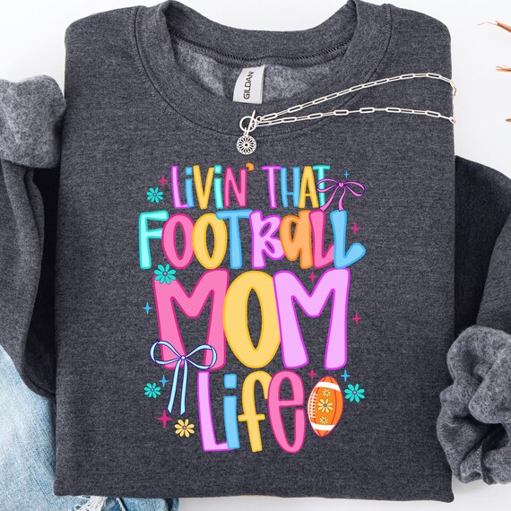 Neon Football Mom Shirt: Game Day Tee, Proud Mom Gift