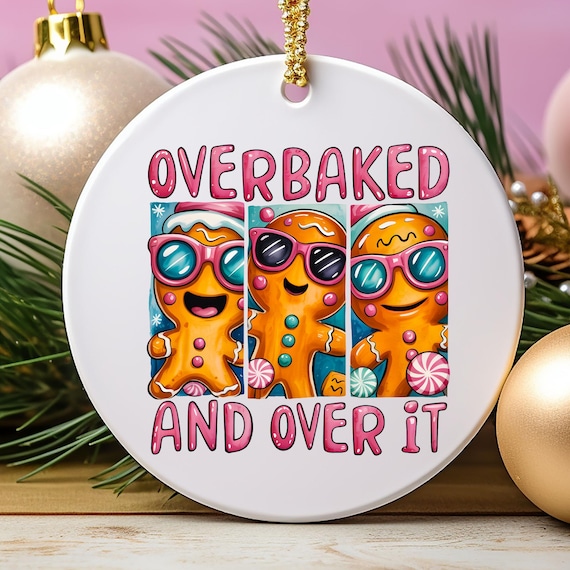 Funny Gingerbread Man Christmas Ornament, Whimsical Holiday Decor
