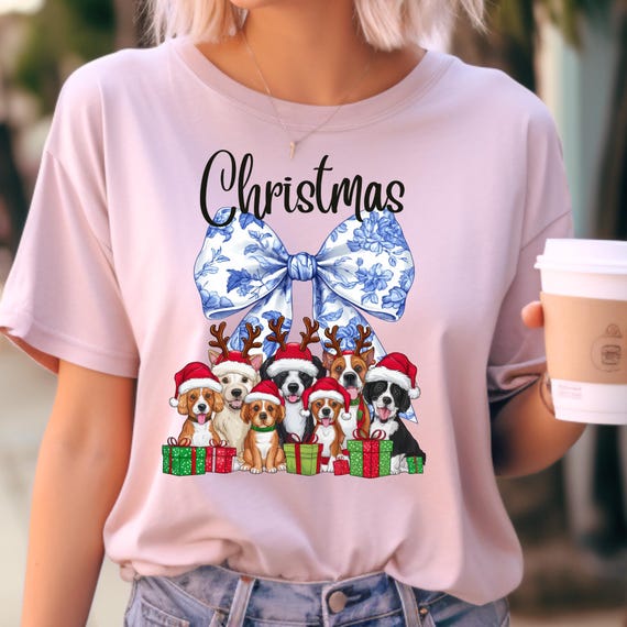 Christmas Couquette Bow Dog Lover Gift, Adorable Xmas Accessory for Pet Lovers, Perfect Holiday Present for Dogs  Owners,  Xmas Gift for Mom