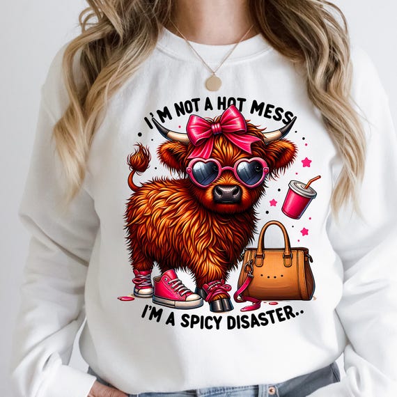 Highland Cow Shirt Highland Cow Sweater, Highland Cow Gift Western Sweatshirt,  Cow Shirt Farm Sweatshirt,Funny Cow Sweatshirt Cowgirl Shirt