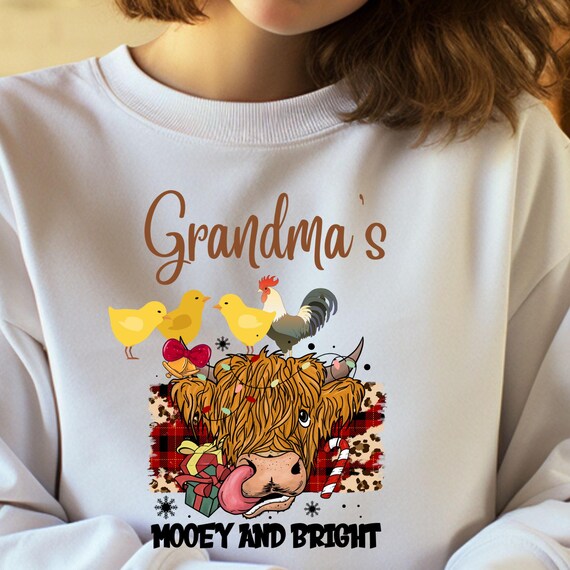 Grandma Xmas  Gift For Grandma, Grandma Xmas Heifer Shirt, Xmas Grandma Gift,Xmas Granny shirt Grandma Coffee Christmas, shirt Grandma Girly