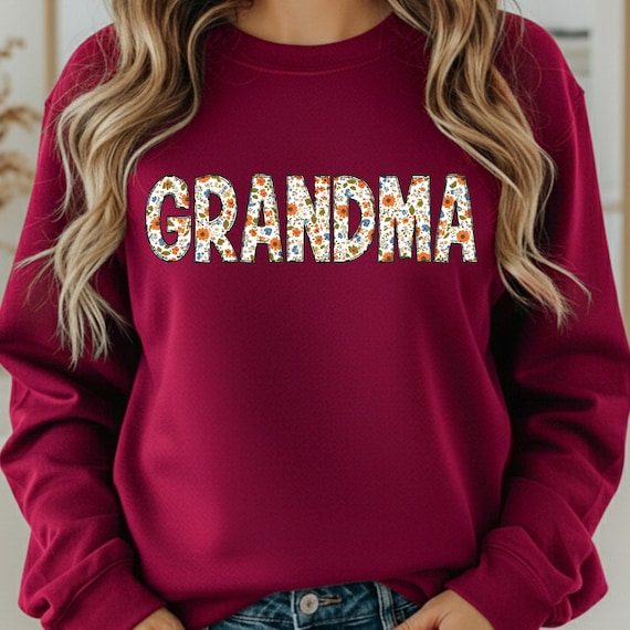 Grandma Shirt for Family, Floral Grandma sweatshirt Gift