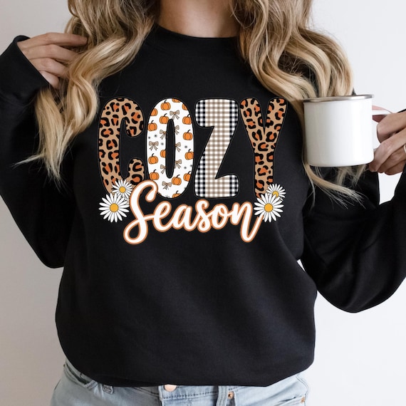 Cozy Season Shirt: Autumn Cotton-Blend Sweater for Fall Lovers