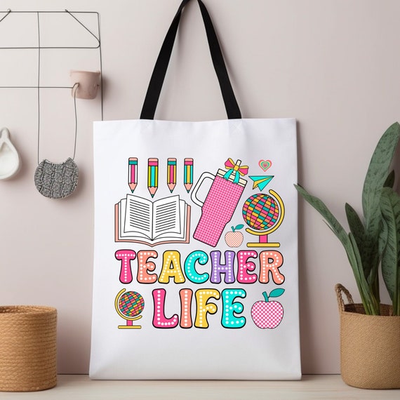 1St Grade Teacher Gift Teacher Life Bag, Back To School Gift Teacher Life Tote, New Teacher Gift Teacher Thank You,Tote Bag For Teacher