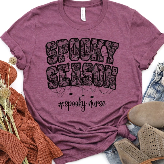 Spooky Nurse Shirt for Halloween, Spooky Season Tee, Gift for Nurses, Halloween Nurse T-Shirt, Funny Nurse Tee, Spooky Nurse Gift