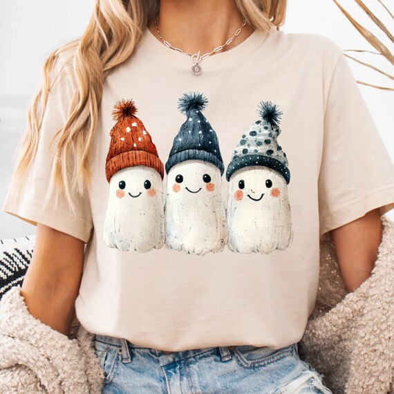 Cute Ghost Shirt for Christmas Lovers, Christmas Gift for Ghost Fans