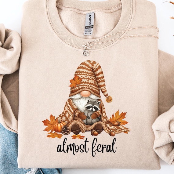 Fall Gnome Raccoon Sweatshirt: Cozy Autumn Pullover