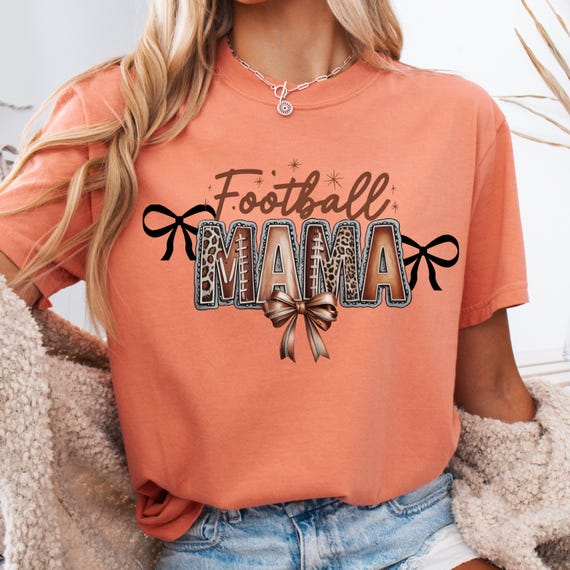Football Mama Shirt, Sports Tee for Proud Moms, Game Day Gift, Football Fan T-Shirt, Mama Shirt for Sports Lovers, Shirt Gift