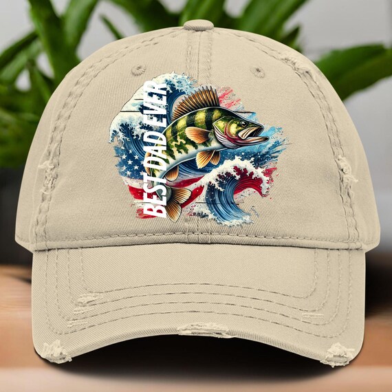 Best Dad Ever Gift for Fathers Day Birthday Fishing Hat, Mens  Dad Hat for Him,Accessories Distressed Cap for Dad