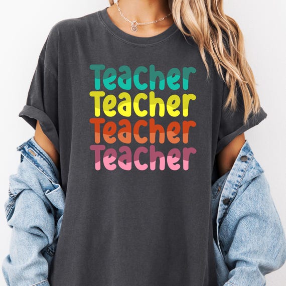 Retro Teacher T-Shirt, Teacher Gift Shirt for Women, Comfort Color Tee, Vintage Educator Top, Teacher Appreciation Week,