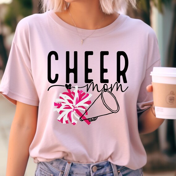 Retro Cheer Mom T-Shirt, Cheer Mom Tee, Cheerleading Mom Shirt, Cheerleader Parent Gift, Retro Style Cheer Mom Top, Mom Cheer Parent T