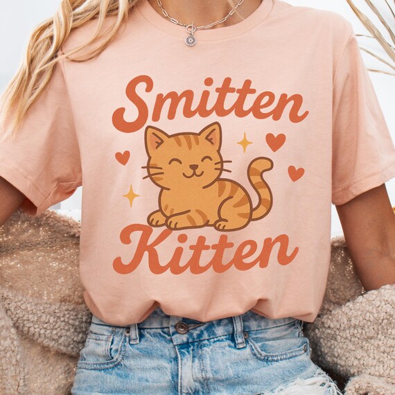 Cat Lover Shirt, Smitten Kitten Graphic Tee