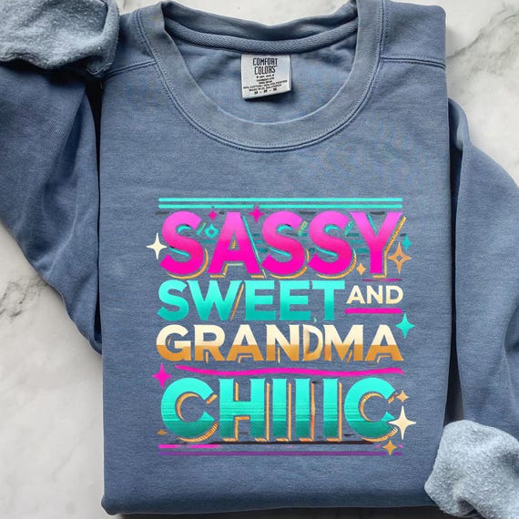 Grandma Chic Sweatshirt: Sassy Retro 90's Granny Crewneck