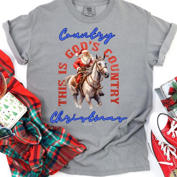 God's Country T-Shirt Festive Christmas Gift, Country Holiday Tee
