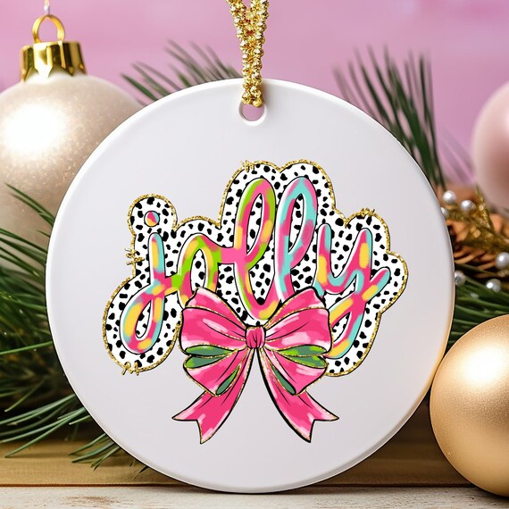 Jolly Christmas Ornament: Aluminum Holiday Tree Decoration