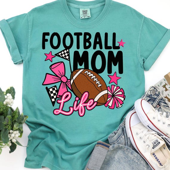 Football Mom Life T-Shirt: Game Day Tee for Sports Fans