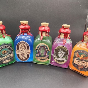 Decorative Glass Potion Bottles