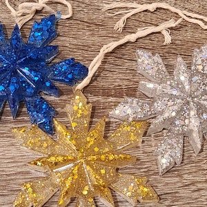 Resin snowflake ornament