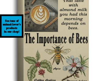 The Importance of Bees on Deluxe Portrait Canvas-Wall Decor, Bee Activist Encouragement, Unique Bee Enthusiast Gift, Bee Wall Art, Bee Art