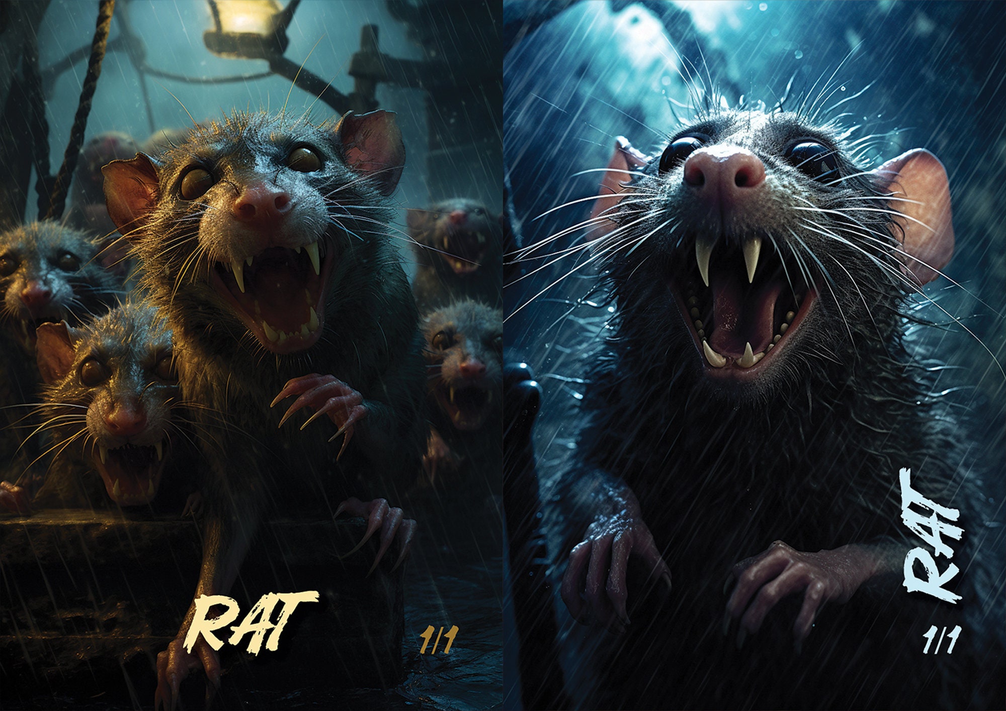 A Rat King'  Rat king, Rats, Deformed animals