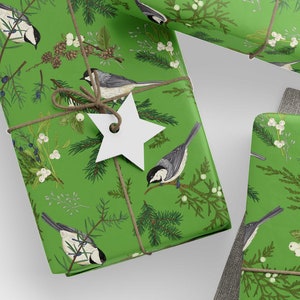 Vintage Woodland Christmas Wrapping Paper Holiday Gift Wrap Elegant Christmas Gift Wrap Seasonal Gift Wrap Classic Christmas Wrapping Paper