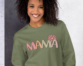 Mama Sweatshirt, Boho Mama Sweatshirt, Retro Mama Pullover, Geschenk für Mama