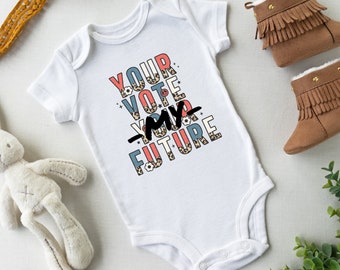 Body bébé rétro à manches courtes de marque ONESIE®, Votez pour votre bébé