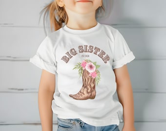 Big Sister Cowgirl Toddler Fine Jersey Tee