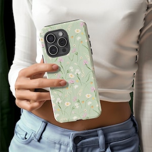 Floral Mosaic Stained Glass Effect Tough Phone Case
