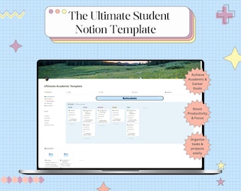 Student Notion Template | Study Planner, Job Tracker (Digital Download)