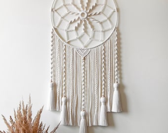 Large Macrame Dreamcatcher, Boho Wall Hanging