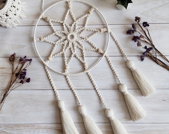Macrame Dreamcatcher, Boho Wall Hanging