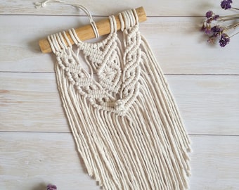 Small Macrame Wall Hanging, Boho Wall Decor, Housewarming gift