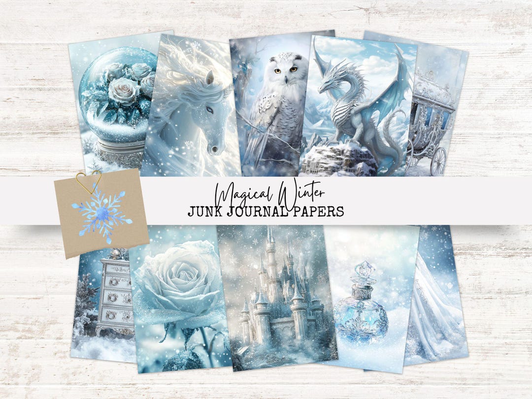 Winter Fairy Junk Journal Pages Fantasy Digital Download Whimsical ...