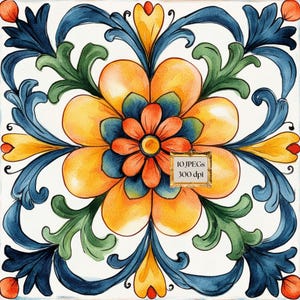 Conjunto de imágenes prediseñadas de talavera mexicana, imágenes prediseñadas de talavera mexicana, plantilla de talavera mexicana, mosaico PNG, patrón de talavera de arte mural mexicano