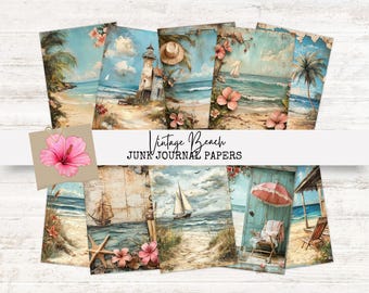 Ocean Junk-dagboek | Digitale download | Strandjunkdagboek | Benodigdheden voor ongewenste tijdschriften | Afdrukbaar papier | Sea Journal-pagina's | Aan zee