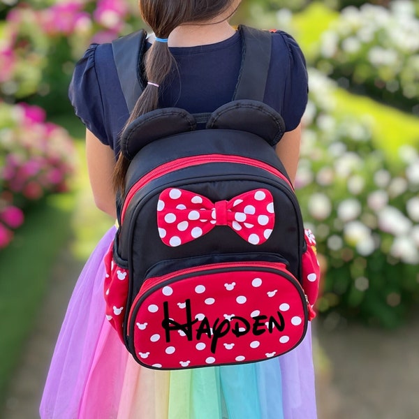 Personalized Mickey & Minnie Backpack | Perfect for Disney Trip | Family Disney Vacation | Name on Backpack | Custom Disney Bag