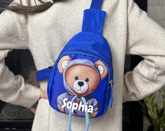 Personalized Kids Sling Bag | Fanny Packs | Mini Purse | Mini Handbag | Girl Purse | Teddy Bear Bag | Gift for Kids | Easter Basket Gifts