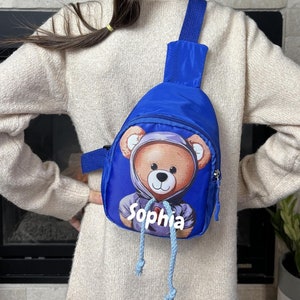 Sac à bandoulière personnalisé pour enfants | Sacs banane | Mini sac à main | Mini sac à main | Sac à main fille | Sac ours en peluche | Cadeau pour enfants |