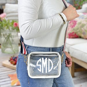 Wählen Sie Ihre Strap Personalisierte klare Umhängetasche | Benutzerdefinierte klare Tasche | Fußball Spiel | Stadion-Tasche | Konzert Show Geldbörse | Geschenke für Hers