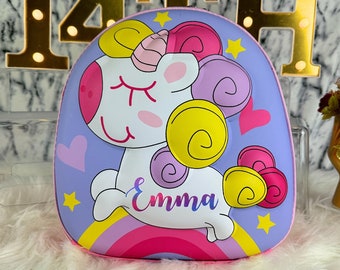 Personalized Unicorn Backpack | Egg Backpack | Custom Backpack | Toddler Backpack | Monogram Backpack | Gifts for Kids | Back to School
