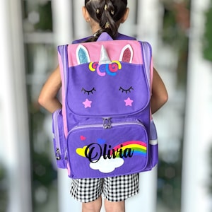 Personalized Unicorn Backpack for Kids | Custom Backpack | Schoolbag bookbag | Monogram School Bag | Gifts for Kids | Back to School