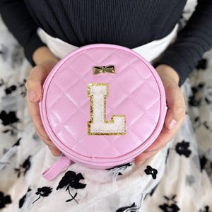 Mini bolso infantil personalizado / Bolso de chenilla con parche de letras / Mini bolso / Bandolera para niñas / Bolso infantil personalizado / Regalos para niñas