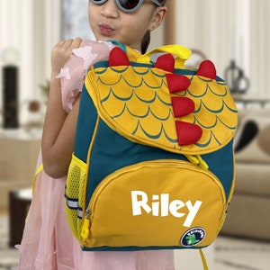 Sac à dos personnalisé dinosaure dragon | Sac à dos monogramme | Sac à dos pour enfants | Sac à dos personnalisé | Cadeaux pour enfants | Retour à l'école