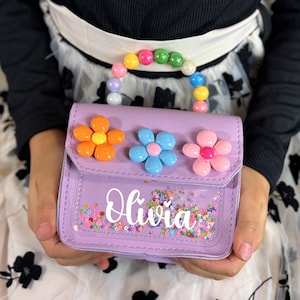 Porte-monnaie personnalisé pour fille | Mini sac à main | Porte-monnaie petite fille |  Porte-monnaie personnalisé pour fille | Cadeaux pour fête | Cadeaux pour filles | Panier de Pâques