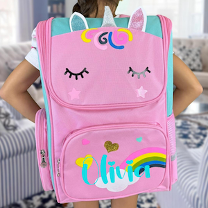 Personalized Unicorn Backpack for Kids | Custom Backpack | Schoolbag bookbag | Monogram School Bag | Gifts for Girls | Back to School