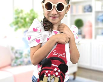 Riñonera Disney personalizada / Riñonera personalizada / Bolsa Mickey Minnie personalizada / Vacaciones Disney / Sorpresa Disney / Regalos para niños