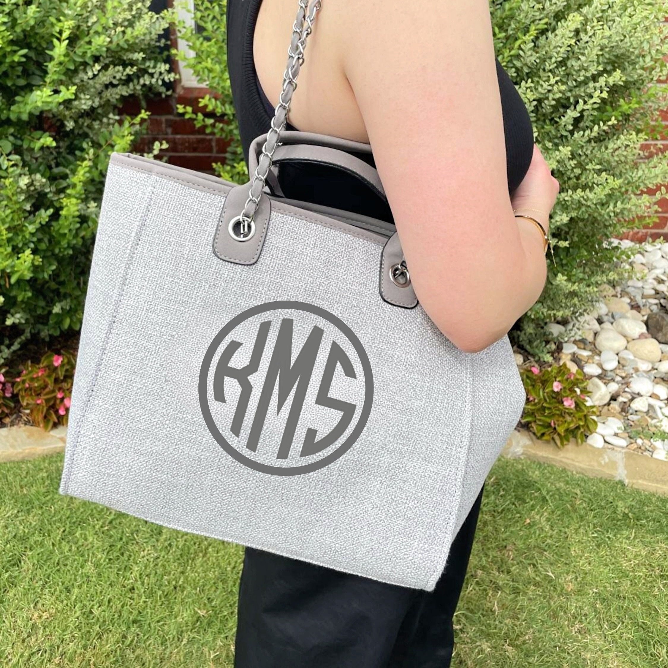 Monogram tweed handbag hotsell